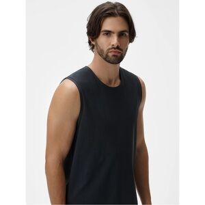 JACQUES Movement Tank - Black Dark Gray Activewear Athletic Tank Top sz S